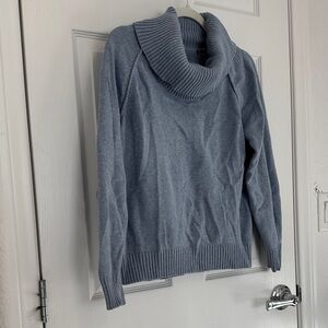 Women's Light Blue Cowl Neck Sweater Medium Fit